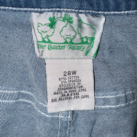 The Quacker Factory Jeans Women’s 28 (44x26) Blue Embroidered Flowers spandex - Picture 6 of 9